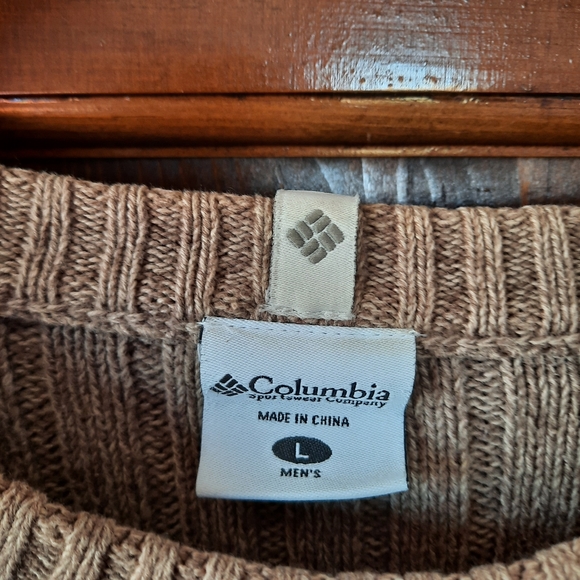 Columbia 100% cotton tan ribbed knit sweater - Picture 9 of 10